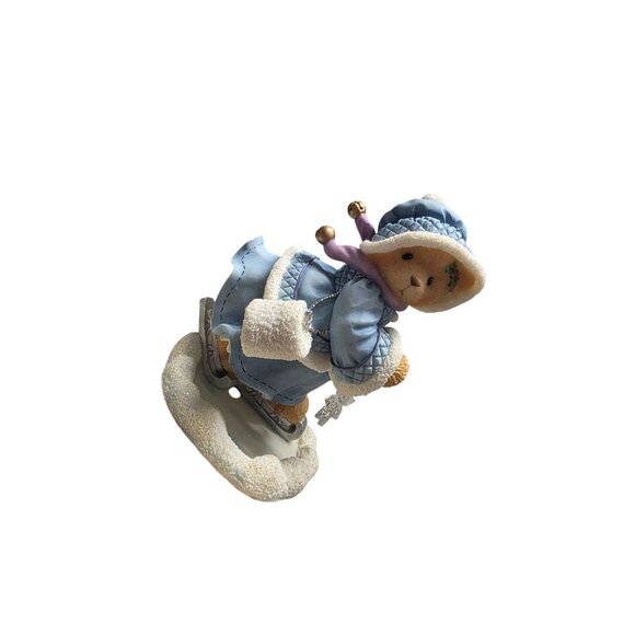 Cherished Teddies Candace Bear Figurine Skating On Holiday - Picture 8 of 9